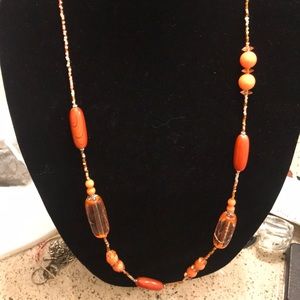 Peach beach necklace